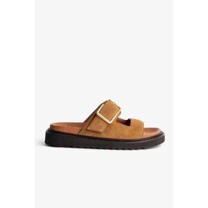 NEW ZADIG & VOLTAIRE Women's Alpha Cecilia Suede Sandal in folk size 41/9.5 - 10